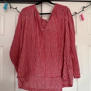 OLD NAVY red gingham top